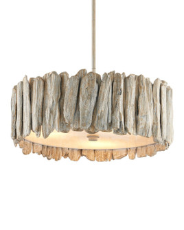 Driftwood Three Light Semi-Flush Mount in Whitewash/White (142|90001342)