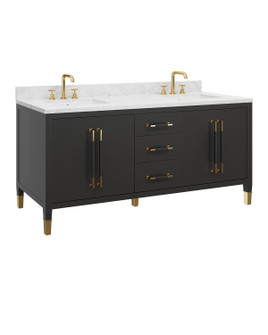 Verona Vanity with Rectangular Undermount Sink in Black/Natural/White/Champagne (142|38000021)