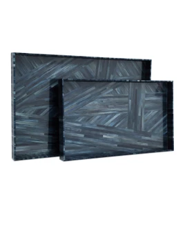 Winter Harvest Tray Set of 2 in Blue (142|12001068)