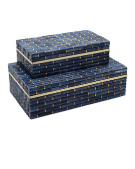 Midnight Box Set of 2 in Blue/Brass (142|12001060)