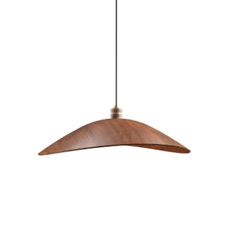 Oyster One Light Pendant in Imbuia (486|154606)