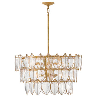 Amira LED Chandelier in Distressed Brass (138|FR32604DA)