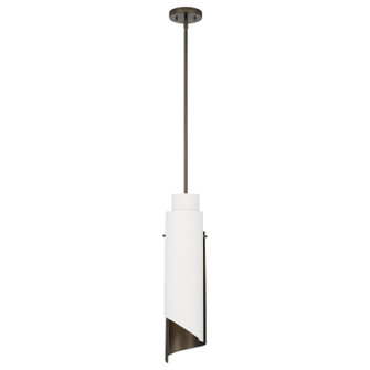 Enzio One Light Pendant in Forged Bronze, Matte White (577|207788A)