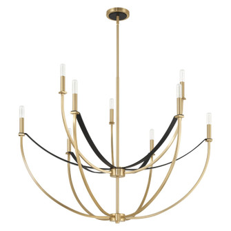 Sussex Nine Light Chandelier in Champagne Gold, Black (577|207371A)
