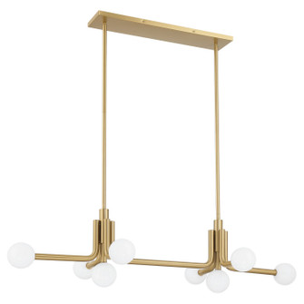 Stockholm Eight Light Linear Chandelier in Champagne Gold (577|207355A)