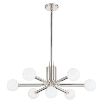 Stockholm Seven Light Chandelier in Polished Nickel (577|207348A)
