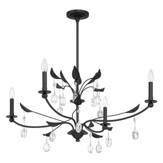 Presley Four Light Chandelier in Textured Black, Clear (577|207347A)