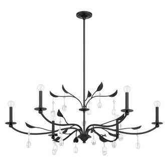 Presley Six Light Chandelier in Textured Black, Clear (577|207345A)