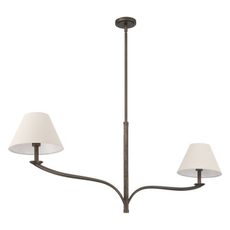 Bethany Two Light Linear Chandelier in Forged Bronze (577|207338A)