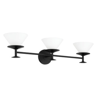 Tremolo Three Light Vanity in Matte Black, Champagne Gold (577|207324A)