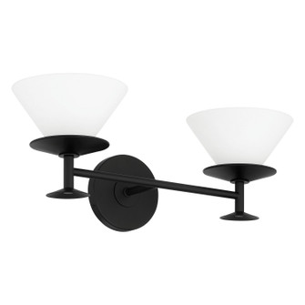 Tremolo Two Light Vanity in Matte Black, Champagne Gold (577|207323A)