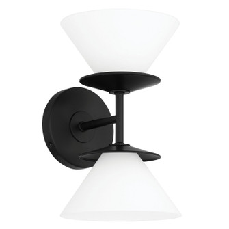 Tremolo Two Light Vanity in Matte Black, Champagne Gold (577|207321A)