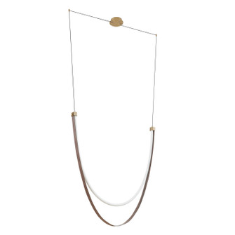 Ayers LED Linear Chandelier in Champagne Gold, Black, Brown (577|207278A)