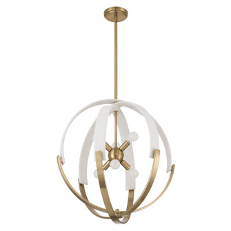 Abbey Six Light Chandelier in Brass (577|207273A)