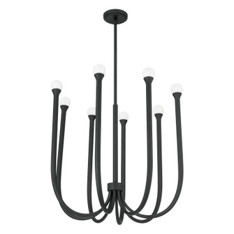 Dahlia Eight Light Chandelier in Plaster Black (577|207263A)