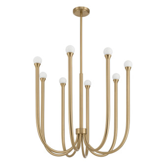 Dahlia Eight Light Chandelier in Brass (577|207258A)