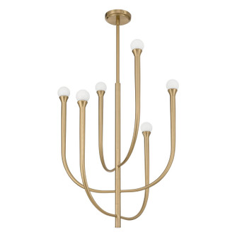 Dahlia Six Light Chandelier in Brass (577|207256A)