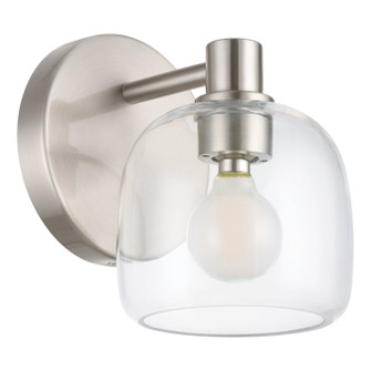 Valentina One Light Wall Sconce in Brushed Nickel, Clear (577|207001A)