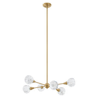 Helena Six Light Pendant in Brushed Gold (577|206941A)