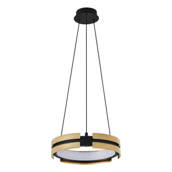Grazia LED Pendant in Matte Black, Brushed Gold (577|206939A)