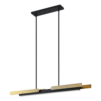 Grazia LED Linear Pendant in Matte Black, Brushed Gold (577|206938A)