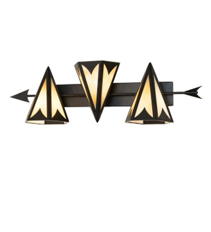 Desert Arrow Three Light Vanity in Black Satin Wrought Iron (57|288567)