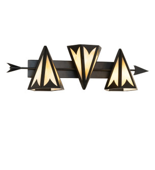 Desert Arrow Three Light Vanity in Black Satin Wrought Iron (57|285423)
