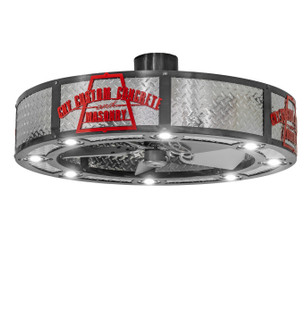 Personalized Eight Light Chandel-Air in Black Chrome & Red Bn (57|282685)