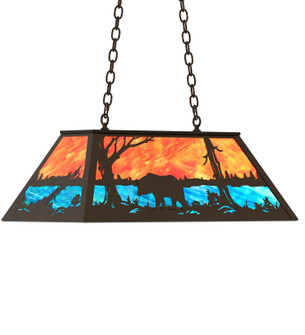 Bear At Lake Six Light Pendant in Oil Rubbed Bronze (57|234093)