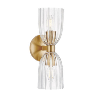 Two Light Wall Sconce in Natural Brass (446|M90121NB)
