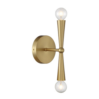 Two Light Wall Sconce in Natural Brass (446|M90110NB)