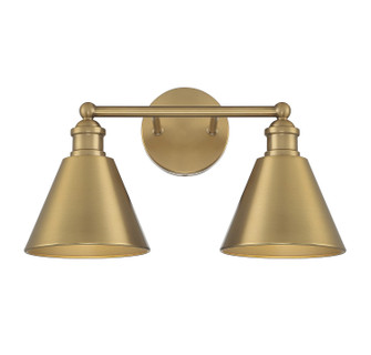 Two Light Bathroom Vanity in Natural Brass (446|M80063NB)
