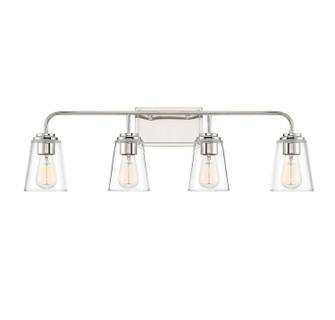 Mbath Four Light Bathroom Vanity Light in Polished Nickel (446|M80045PN)