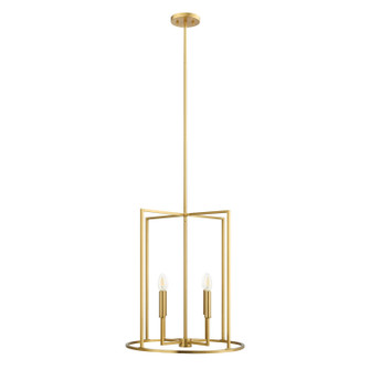 Four Light Pendant in Natural Brass (446|M7044NB)