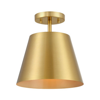 One Light Semi-Flush Mount in Natural Brass (446|M60076NB)