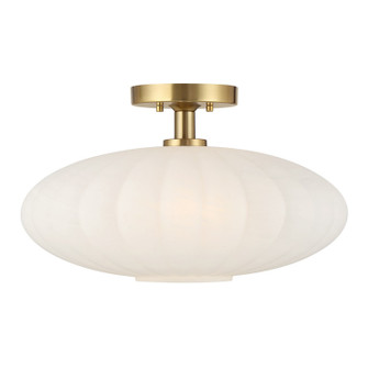 One Light Semi-Flush Mount in Natural Brass (446|M60075NB)