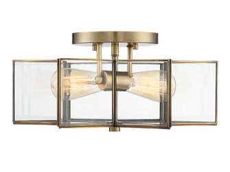 Msemi Two Light Semi-Flush Mount in Natural Brass (446|M60021NB)