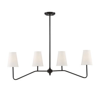 Mchan Four Light Linear Chandelier in Oil Rubbed Bronze (446|M10078ORB)