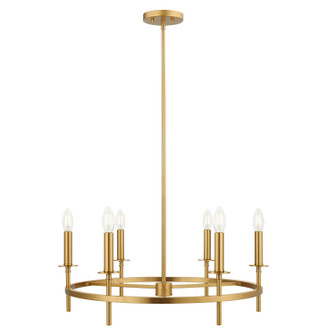 Six Light Chandelier in Natural Brass (446|M100140NB)
