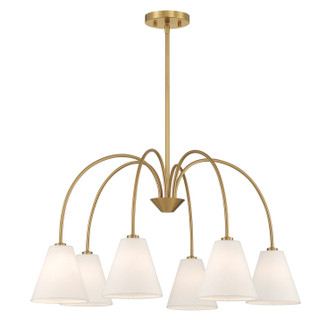 Six Light Chandelier in Natural Brass (446|M100138NB)