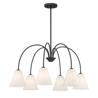Six Light Chandelier in Matte Black (446|M100138MBK)