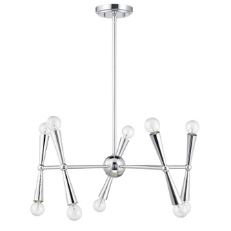 Ten Light Chandelier in Chrome (446|M100128CH)