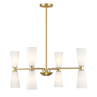 Eight Light Chandelier in Natural Brass (446|M100126NB)