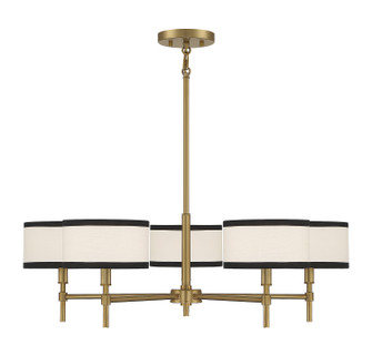 Five Light Chandelier in Natural Brass (446|M10011NB)
