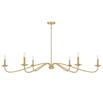 Six Light Chandelier in Natural Brass (446|M100119NB)