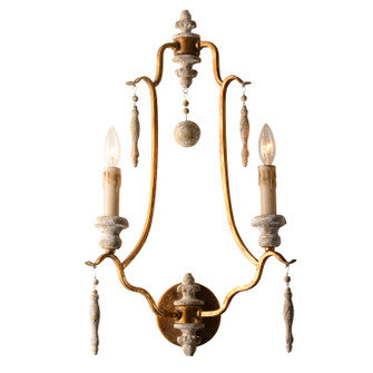 Arietta Two Light Wall Sconce in Antique Silver (374|W51142GD)