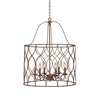 Tabby Six Light Chandelier in Rustic Bronze Patina (374|H9103R6)