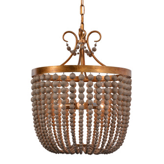 Darcia Three Light Chandelier in Siena Gold (374|H71263AG)