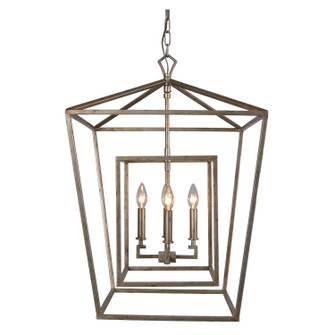 Mattea Four Light Chandelier in Antique Silver (374|H6125S4AS)