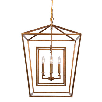 Mattea Four Light Chandelier in Antique Gold (374|H6125L4AG)